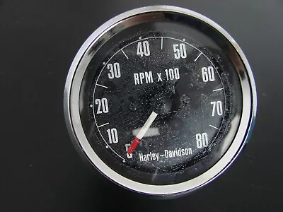 Vintage Harley Davidson Rpm Gauge Tach Tachometer Oem 0-80 Veglia Italy • $27.99