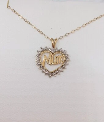 £39.99 • Buy 9ct Gold MUM Heart Pendant Chain Necklace