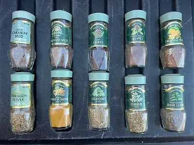 Vintage Schilling McCormick Green Lid Spice Jar Lot Of 10 • $0.99