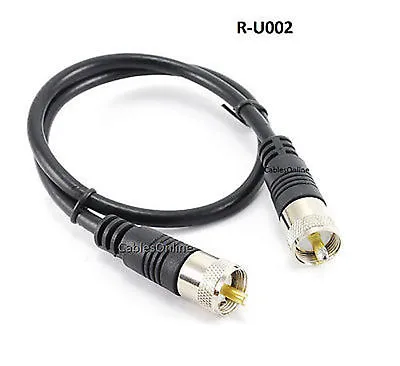 2ft RG8x Coax UHF (PL259) Male To Male Antenna Cable - CablesOnline R-U002 • $10.99