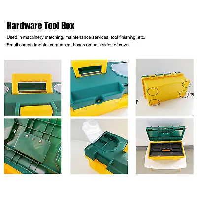 (17 Inches)Hardware Tool Box Car Portable Hardware Tool Storage Box Electrician • £32.52