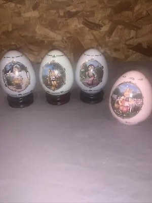 Vintage MJ Hummel Porcelain Egg Collection Set Of Four The Danbury Mint 1993 • $15