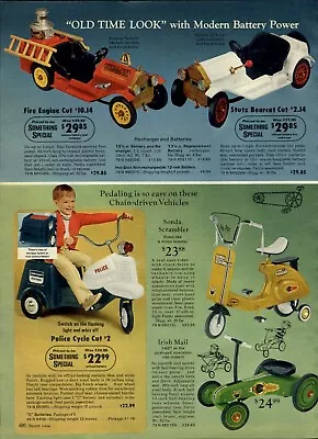 1971 PAPER AD COLOR Fire Truck 2 Rider Big Wheel Marx Battery Power Bearcat  • $29.99