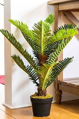 Large Faux Artificial Lush Palm Tree Indoor House Plant Tall In Pot • £19.95