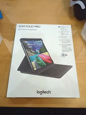 Logitech Slim Folio Pro Keyboard Case For IPad Pro 12.9 - 3RD Gen French Azerty • £20