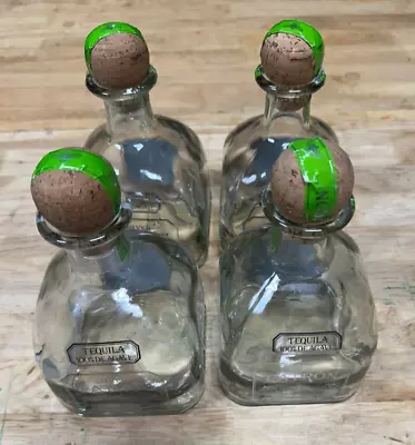 PATRON SILVER 750 Ml EMPTY BOTTLES W/ CORKS (LOT OF 4) • $50