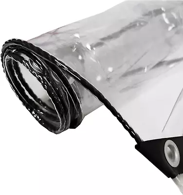 3 X 6 Ft Clear Waterproof Tarp Heavy Duty Trap PVC Foldable Outdoor Tarp With  • $16.82