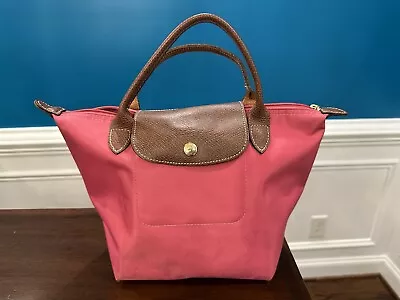 Longchamp Le Pliage Small Top Handle  Pink Bag • $15.99