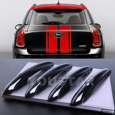 US STOCK 4 PIANO BLACK Comfort Door Handle Covers MINI Cooper F55 F60 Countryman • $82