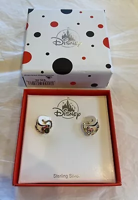 Disney Minnie Mouse Sterling Silver Pierced Stud Earrings NWT • $48.99