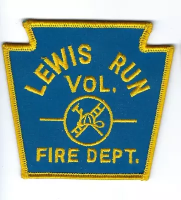 RARE Lewis Run (McKean County) PA Pennsylvania Volunteer Fire Dept. Patch - NEW! • $12.99