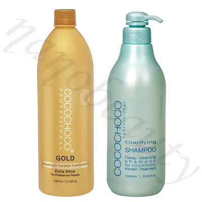 Cocochoco Gold Brazilian Keratin Treatment Hair Straightening Salon Kit • £137.99