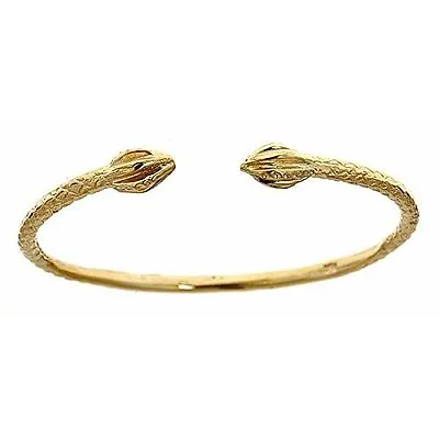 14K Yellow Gold BABY West Indian Bangle W. Bulb Ends 6  (MADE IN USA) • $865.70