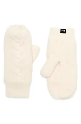 $44 • Buy The North Face Minna Cable Knit Mittens In Cream, Size XS/Small NEW