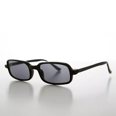 Black Mod Rectangular Vintage 90s Sleek Hipster Sunglass - Paris • $25