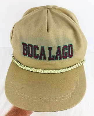 Vintage Boca Lago Hat Captain Rope Cap Adjustable Imperial Headwear  *Up • $33.34