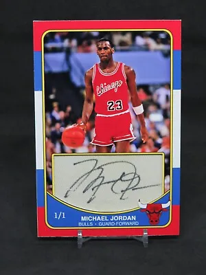 Michael Jordan 1986-87 Fleer Custom Rookie 4x6 1/1 Cut Auto Psa/dna Coa Mc2 • $9999.99