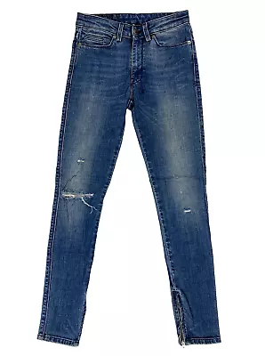 Ksubi Womens Jeans W25 L29 Blue Spray On Major Minor Skinny Distressed • $33