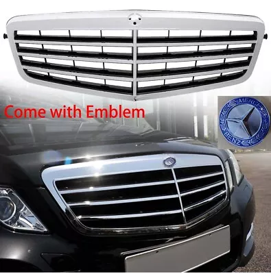 For Mercedes Benz W212 E350 E63 E550 E63 Grill 2010 2011 12 2013 Grille W/Emblem • $119.99