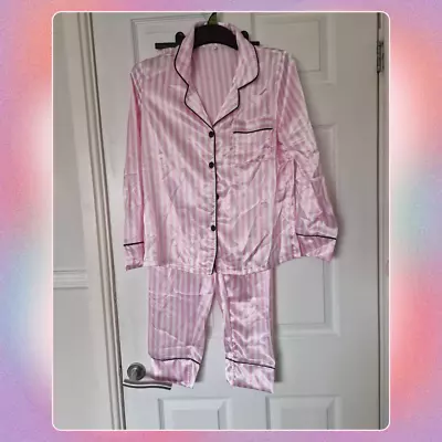 Pink Silk Feel Pyjamas Small • £0.99