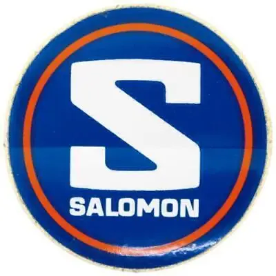 SALOMON Ski Boots Sticker Vintage LOGO 1980s Skiing 2-3/8  Round  • $10.50