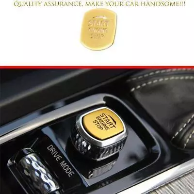 For Volvo XC90 2016-2024 Golden Alloy Start Button One-Click Switch Cover Trim • $18.24