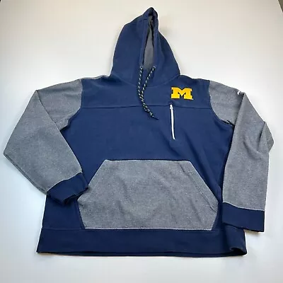 Nike Michigan Wolverines Hooded Sweatshirt Mens Extra Large XL Blue Hoodie NCAA • $24.99