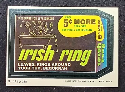 1980 Topps Wacky Packages #171 Irish Ring • $2.99