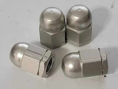 Old School NOS Alloy Silver Axle Nuts 3/8 26 TPI Set Of 4 Bmx Freestyle Bike • $17.99