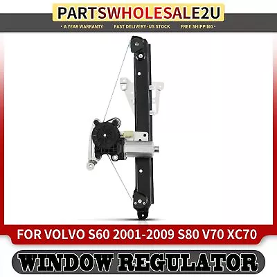Rear Driver Power Window Regulator W/ 2-Pin Motor For Volvo S60 2001-2009 V70 • $45.99