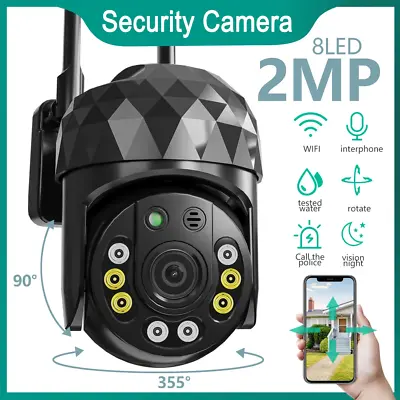 UK 1080P IP Camera Wireless WIFI Outdoor CCTV HD PTZ Smart Home Security IR Cam • £18.99