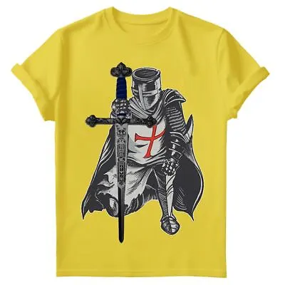 A Night Templar St George Day England Warrior Men Cotton T-Shirt Top #SGD #M# • £9.99