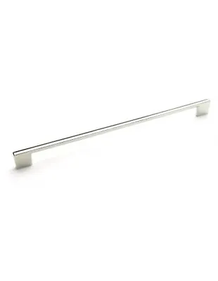 Slim Square Brushed Nickel Lacquered D Shape Kitchen Cabinet Handle 360mm Long • £5.99