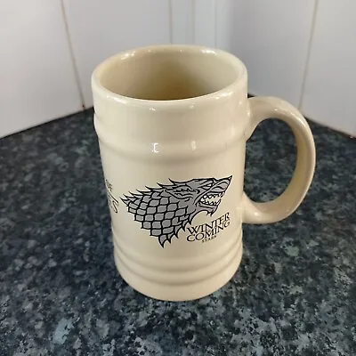 Game Of Thrones House Stark Ceramic Tankard Mug Stein Winter Is Coming • £8.99