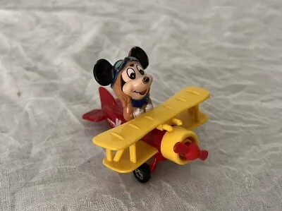 Vintage 1980's Walt Disney Mickey Mouse Airplane Bi Plane Red PD-1 • $3