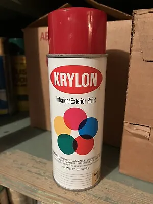 Rare Vintage 1991 Scarlet OSHA Safety Red KRYLON Flat Ball Spray Paint Can • $9.42