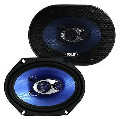 Pyle PL683BL 6x8  360 Watt 3-Way Car Coaxial Audio Speakers Stereo Blue (Pair) • $38.89