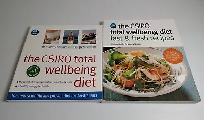 Set Of 2 X CSIRO Total Wellbeing Diet Books ; By Manny Noakes & Peter Clifton • $30