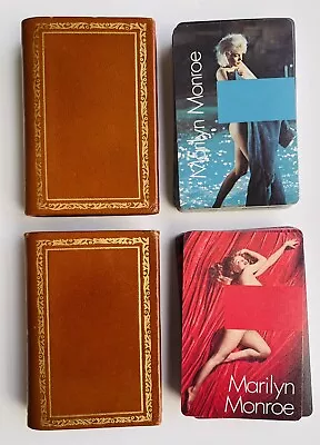 Marilyn Monroe Photo Playing Cards - Lot Of 2 Decks Tom Kelley In Leather Cases • $35