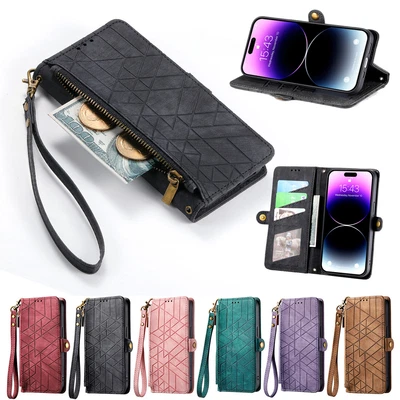 $15.39 • Buy For Xiaomi Redmi 9T 10X Note 7 8 9 Pro Max 7S Geometry Leather Flip Wallet Case 