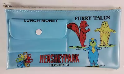 Vtg HersheyPark Hershey PA Furry Tales 1970's Lunch Money Zipper Pencil Pouch • $10