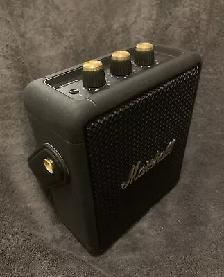 MARSHALL STOCKWELL II (2) Black & Brass Bluetooth Speaker EXCELLENT Rrp£189 • £127.77