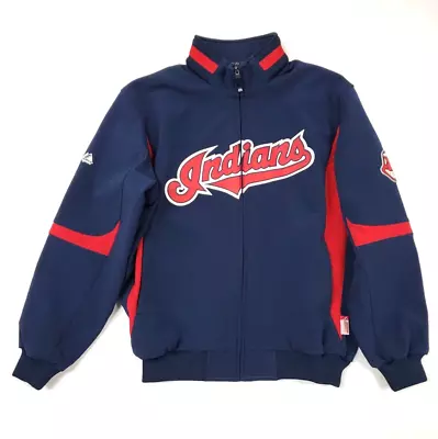 Vintage Majestic Therma Base Cleveland Indians Chief Wahoo Jacket Coat Ssize XL • $87.91