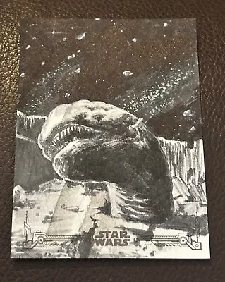 2019 Topps Star Wars Empire Strikes Back Black & White Ryan Santos Sketch • $149.95