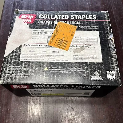 GRP11 Grip Rite 3/4  X 1   16 Gauge Galvanized Staples WIDE Crown Staples 10000 • $54.99