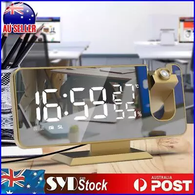 Digital Radio Clock Projector Bedside Alarm Clock Timing For Home Bedroom Office • $29.59