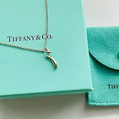Tiffany & Co. Letter R Initial Necklace Pendant Silver Elsa Peretti Authentic • $316.97