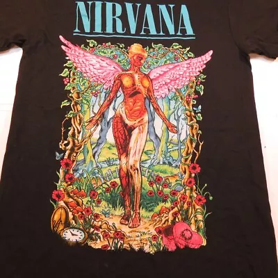 NEW NIRVANA IN UTERO FOREST ART CONCERT TOUR TEE T SHIRT Mens S Black  • $20.36