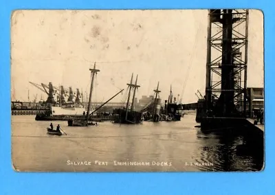 £59.73 • Buy Shipwreck Salvage. Grimsby Lincolnshire Dock Salvage Fleet RPPC 1924 Ref405