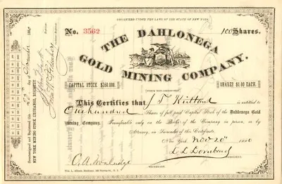 Dahlonega Gold Mining Co. - Georgia Mining Stock Certificate - Dahlonega Coin Mi • $225